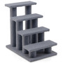 4-Step Pet Stairs Carpeted Ladder Ramp Scratching Post Cat Tree Climber-Beige B593-PS7174color