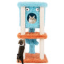 Cute Monster-Themed Cat Tower with Private Condo and Soft Long Plush-Blue - Color: Blue - Size: 3-T D681-PV10188BL