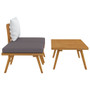 Garden Lounge Set Dark Grey, White A949-316265