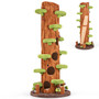 90.5 Inch Tall Multifunctional Cat Tree with Private Condos for Indoor Cats-Brown - Color: Brown D681-PV10210BN+