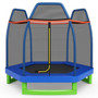 7 Feet Kids Recreational Bounce Jumper Trampoline-Blue - Color: Blue D681-TW10053BL