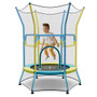 Mini Trampoline for Kids with Safety Enclosure Net and Foam Handles-Yellow - Color: Yellow D681-TW10105YE