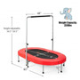 2-Person Foldable Mini Kids Fitness Rebounder Trampoline-Red - Color: Red D681-TW10002RE