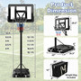 Portable Basketball Hoop with 4.6 to 10 Feet 10-Level Height Adjustable B593-SP37879