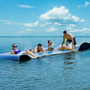 12 x 6 Feet 3 Layer Floating Water Pad-Blue - Color: Blue D681-OP70297BL