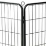 Dog Playpen Black Powder-Coated Steel A949-170572