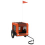  Pet Bike Trailer Orange and Black Oxford Fabric, Iron, PVC Small A949-93907