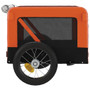  Pet Bike Trailer Orange and Black Oxford Fabric, Iron, PVC Small A949-93907
