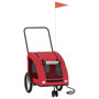  Pet Bike Trailer Red Oxford Fabric 53.9 x 26.8 x 28.3 in A949-93985