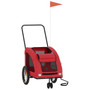  Pet Bike Trailer Red Oxford Fabric 53.9 x 26.8 x 28.3 in A949-93985