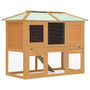  Animal Cage Brown Fir wood Double floor Durable Animal Cage A949-170849
