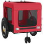  Pet Bike Trailer Red and Black Oxford fabric, Iron, PVC Medium A949-93929