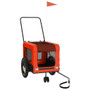 Pet Bike Trailer Orange and Black Made from Oxford Fabric, Iron, PVC A949-93928