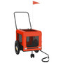  Pet Bike Trailer Orange and Black Made from Oxford Fabric, Iron, PVC A949-93928
