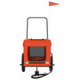  Pet Bike Trailer Orange and Black Made from Oxford Fabric, Iron, PVC A949-93928