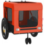  Pet Bike Trailer Orange and Black Made from Oxford Fabric, Iron, PVC A949-93928