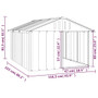  Dog House Anthracite Galvanized steel Large Durable Dog House A949-171543