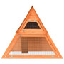  Rabbit Hutch Brown Solid Pine Wood 60.0 x 50.4 x 42.5 in A949-170643