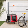  Pet Bike Trailer Red and grey Oxford fabric, iron, PVC Small A949-93859