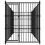  Dog Kennel Black Steel Large Durable Dog Kennel Rectangular A949-170890