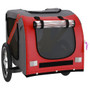  Pet Bike Trailer Red and Grey Oxford fabric, iron, PVC Foldable A949-93873