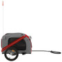  Pet Bike Trailer Red and Grey Oxford fabric, iron, PVC Foldable A949-93873