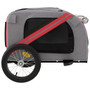  Pet Bike Trailer Red and Grey Oxford fabric, iron, PVC Foldable A949-93873