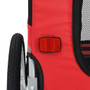  Pet Bike Trailer Red and Black Oxford fabric and steel Medium A949-91766