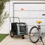  Pet Bike Trailer Black and Grey Oxford fabric, Iron, PVC Medium A949-93860
