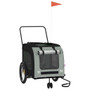  Pet Bike Trailer Black and Grey Oxford fabric, Iron, PVC Medium A949-93860