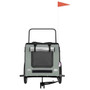  Pet Bike Trailer Black and Grey Oxford fabric, Iron, PVC Medium A949-93860