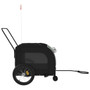  Pet Bike Trailer Black and Grey Oxford fabric, Iron, PVC Medium A949-93860