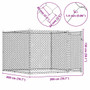  Dog Cage Grey Galvanized Steel 6.6x6.6x4.9 ft Durable Dog Cage A949-172562