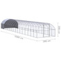  Chicken Coop Silver Galvanized Steel Large Durable Chicken Coop A949-3095478