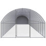  Chicken Coop Silver, Silver Grey Galvanized Steel, Polyethylene A949-3095479