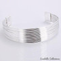 COLOR: Silver - Simplicity Silver Cuff Italian Design Bracelets design by Evabella Collections K290-1254578120