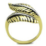 TK1707 - Two-Tone IP Gold (Ion Plating) Stainless Steel Ring with Epoxy  in Jet A874-TK1707