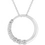 Graduated Cubic Zirconia Circle Pendant R599-P50053R-C01