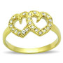 TK1398 - IP Gold(Ion Plating) Stainless Steel Ring with Top Grade Crystal  in Clear A874-TK1398