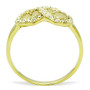 TK1398 - IP Gold(Ion Plating) Stainless Steel Ring with Top Grade Crystal  in Clear A874-TK1398