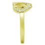 TK1398 - IP Gold(Ion Plating) Stainless Steel Ring with Top Grade Crystal  in Clear A874-TK1398