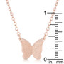 Breanne Rose Gold Stainless Steel Rose Gold Butterfly Necklace R599-N01312AV-V00