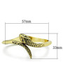 LO2140 - Flash Gold White Metal Bangle with Top Grade Crystal  in Clear A874-LO2140