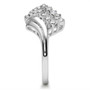 SS038 - Silver 925 Sterling Silver Ring with AAA Grade CZ  in Clear A874-SS038