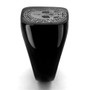 TK2306 - IP Black(Ion Plating) Stainless Steel Ring with No Stone A874-TK2306