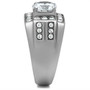 TK348 - High polished (no plating) Stainless Steel Ring with AAA Grade CZ  in Clear A874-TK348