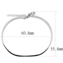3W1409 - Rhodium Brass Bangle with No Stone A874-3W1409