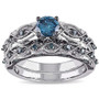 Ring Size: 7 - Oceanika Sapphire Crystal Filigree Ring With Band K290-5655438524451