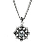 TK454 - High polished (no plating) Stainless Steel Chain Pendant with AAA Grade CZ  in Clear A874-TK454