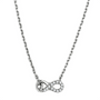 3W418 - Rhodium Brass Necklace with AAA Grade CZ  in Clear A874-3W418